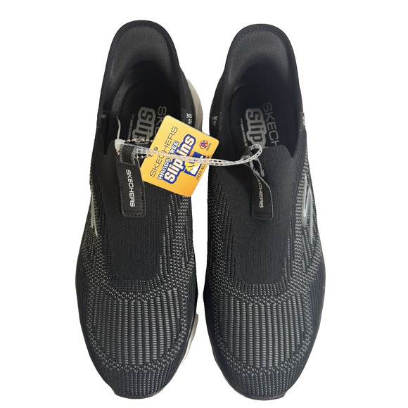 Skechers Max Cushioning Men's Size 10.5 Black/White Slip-Ins Hand Free - Picture 2 of 13